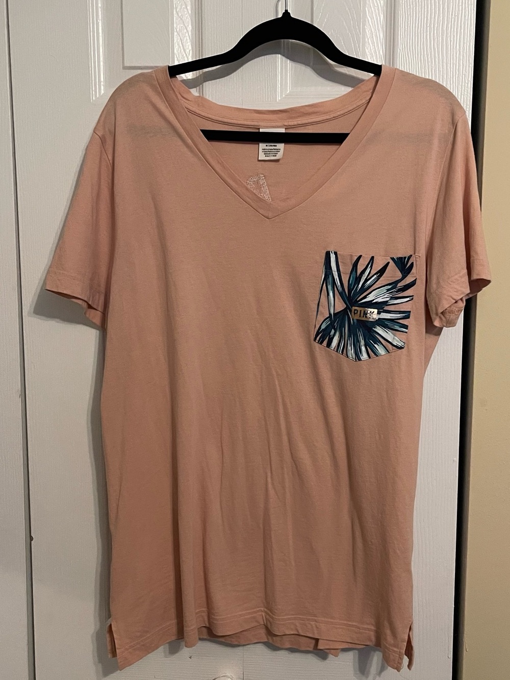 PINK Victoria's Secret Dusty Pink V-neck Tee